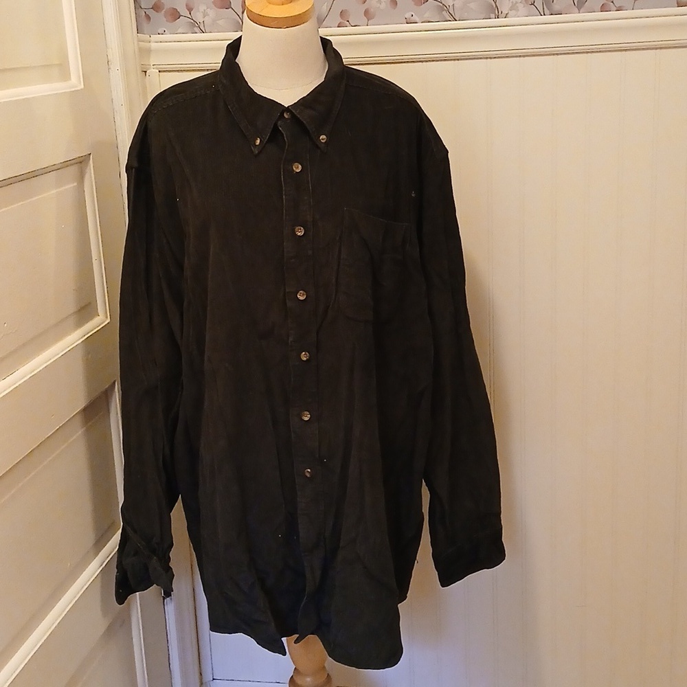 L.L. Bean Men's Green Corduroy Shirt